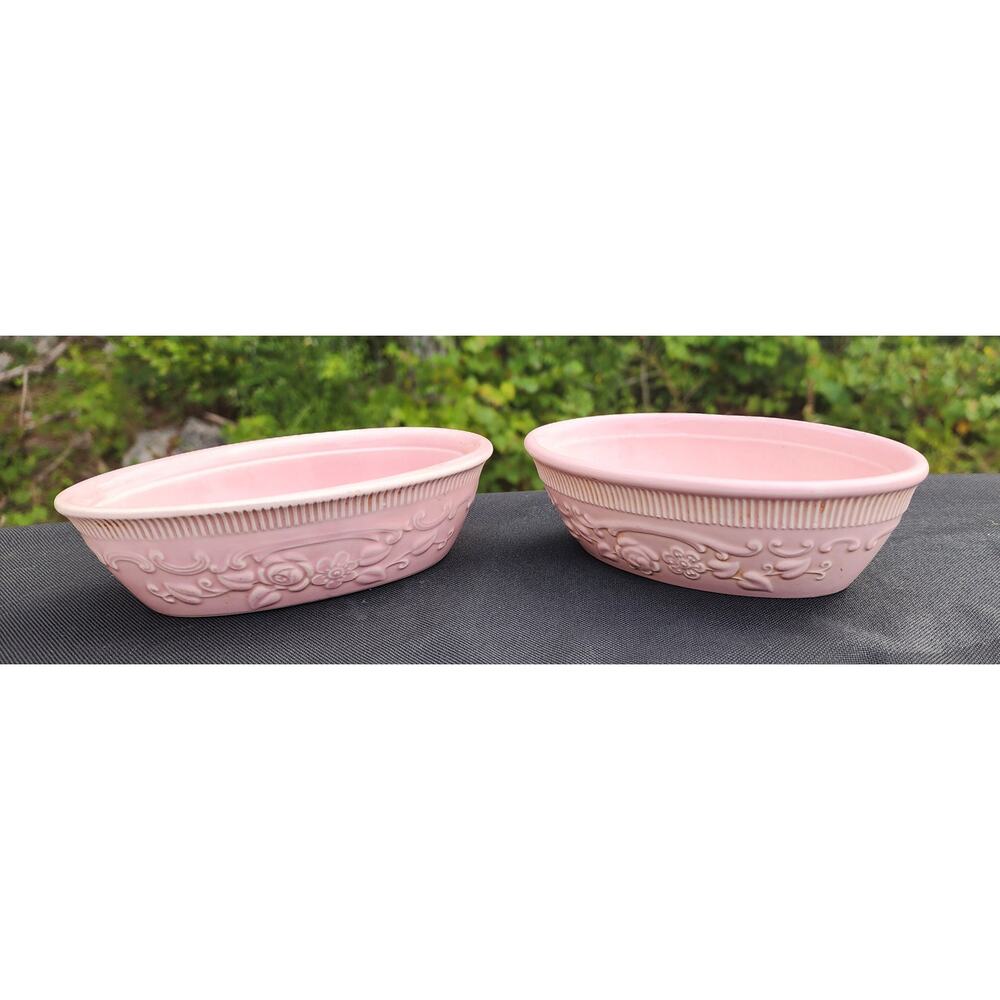 VTG Taylor Smith & Taylor Genuine Oven Serve Ware Oval Bowl Set 2 Piece